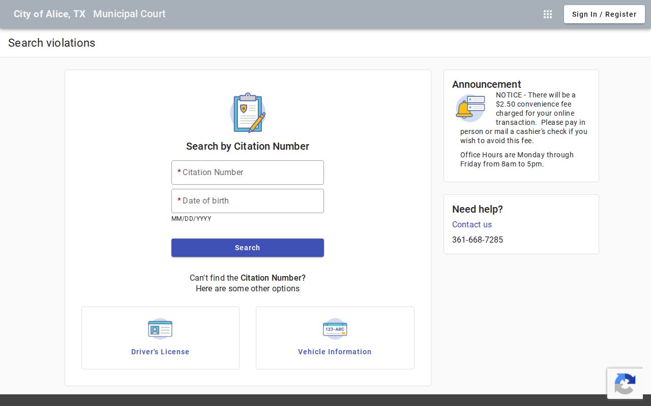 Alice municipal criminal court case search in Jim Wells County