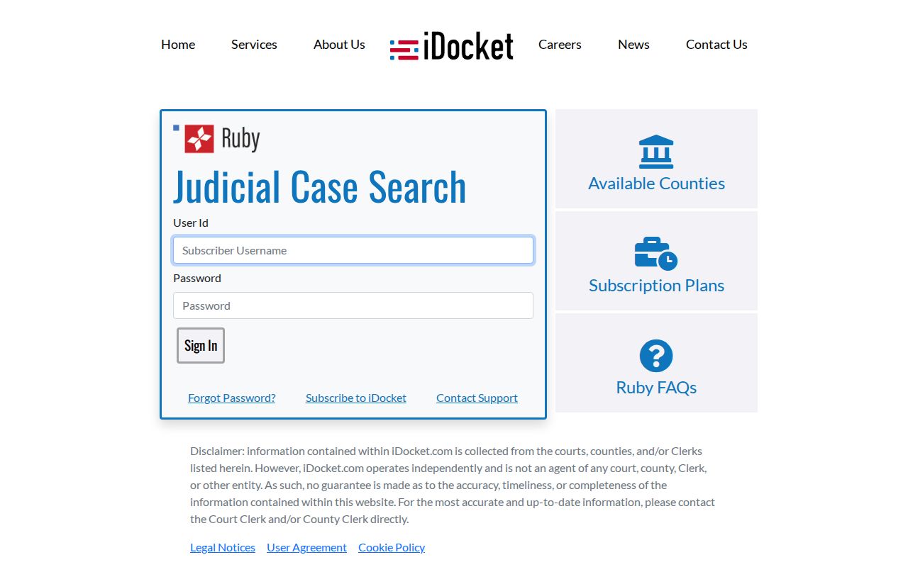 Jim Wells County criminal court case iDocket search entry