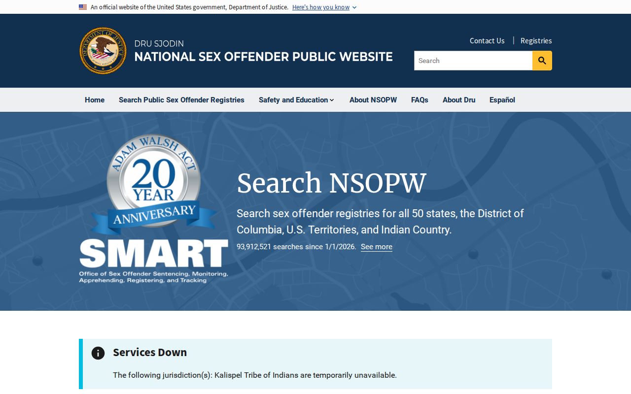 National registry search for a Jim Wells County sex offender lookup
